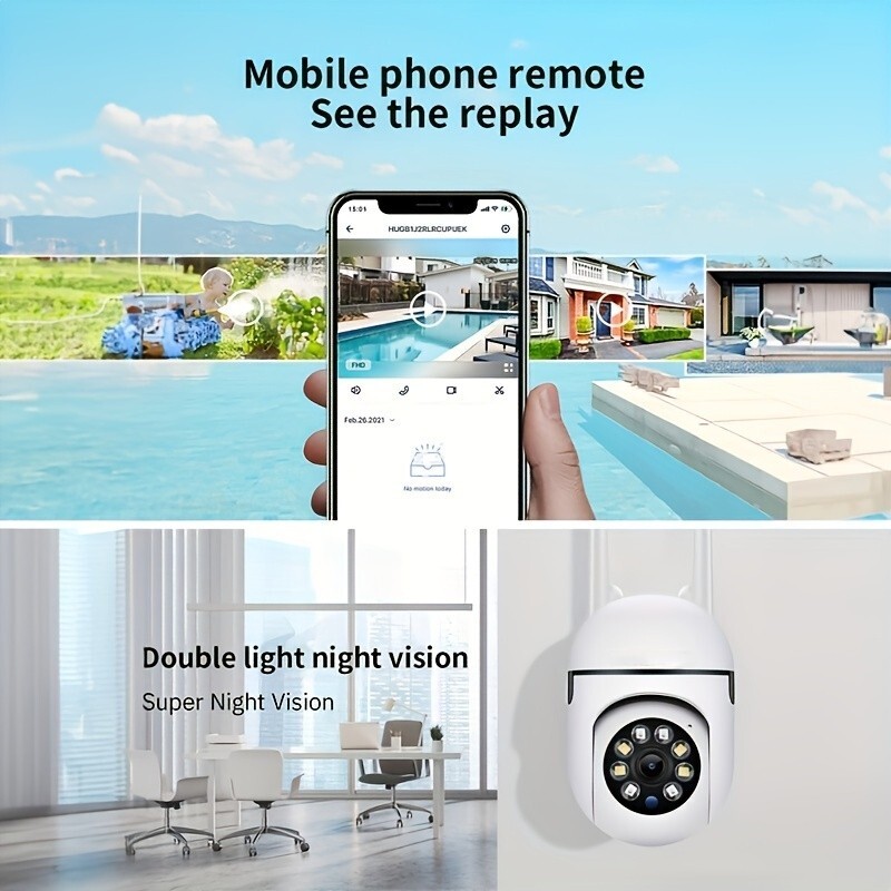 3Pcs Wireless WiFi Security Camera System Night Vision 1080P Camera(No adapter)