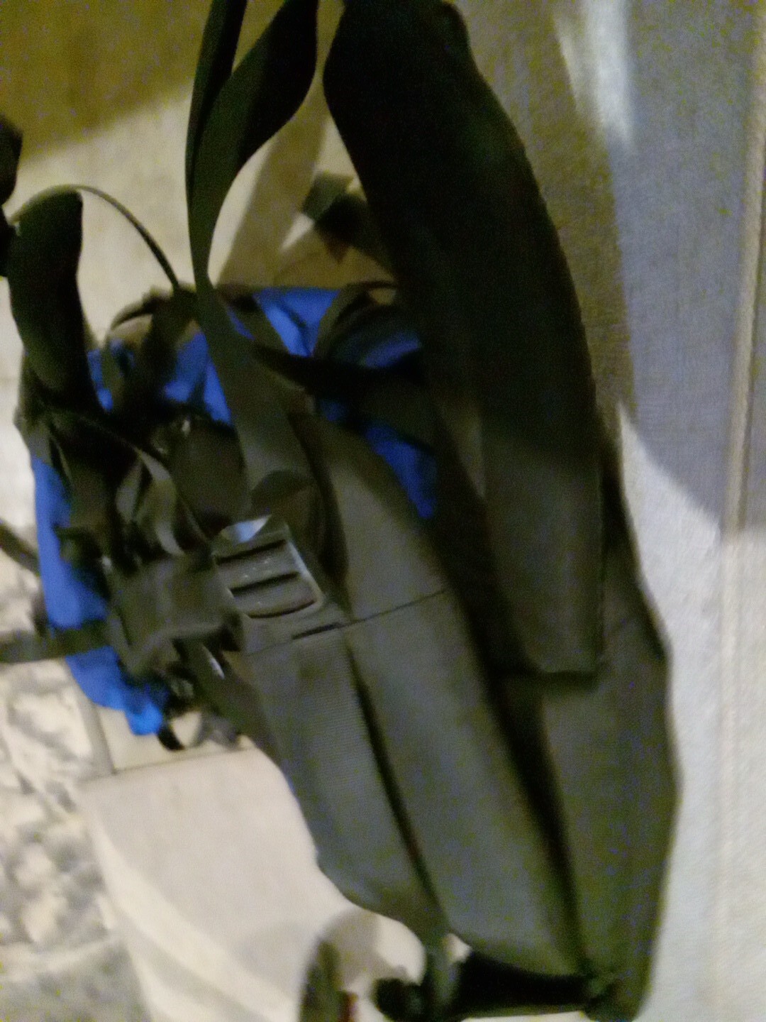 Zero Point Nylon Climbing Backpack Blue And Black