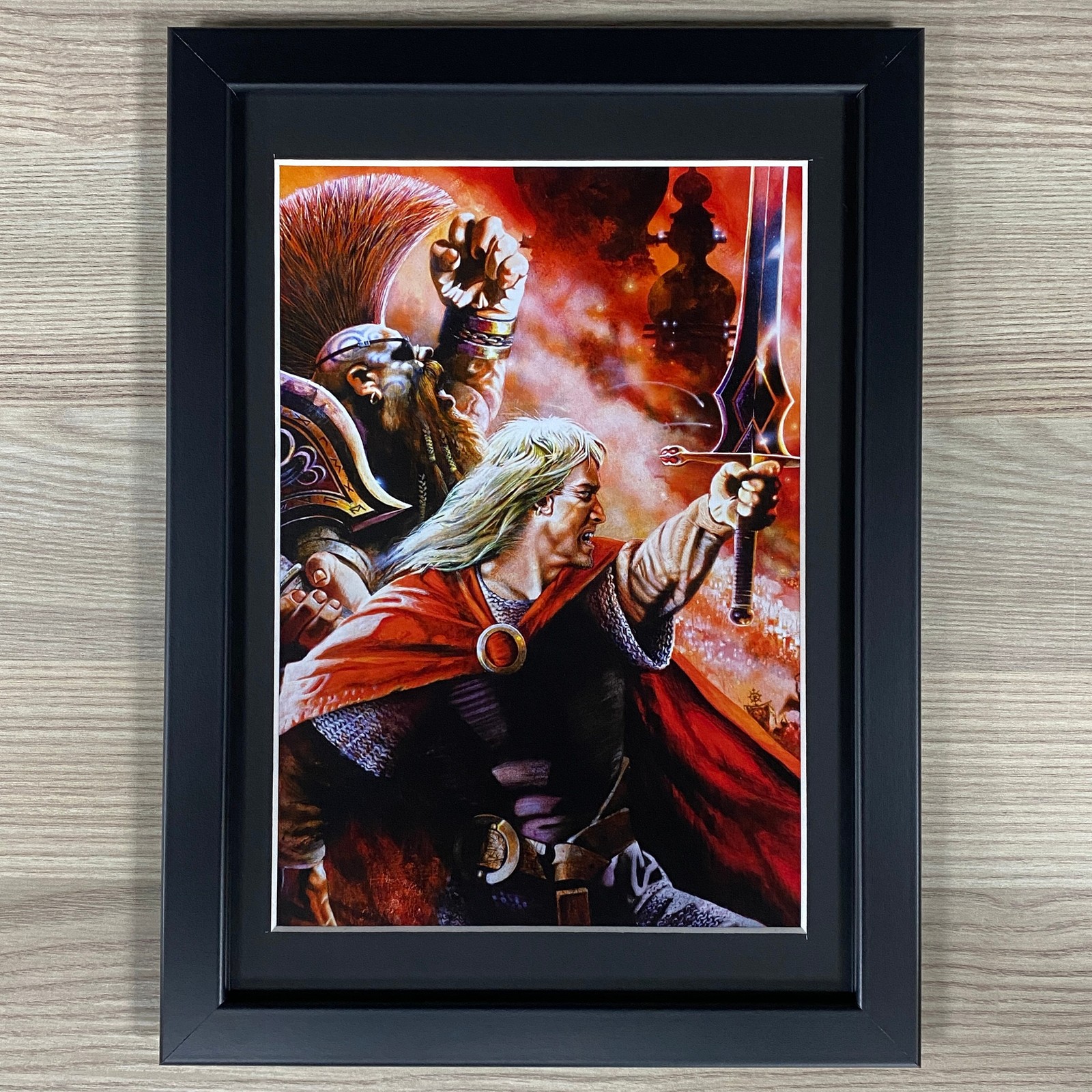 GOTREK & FELIX BEASTSLAYER FRAMED ART WARHAMMER AGE OF SIGMAR OLD WORLD AOS