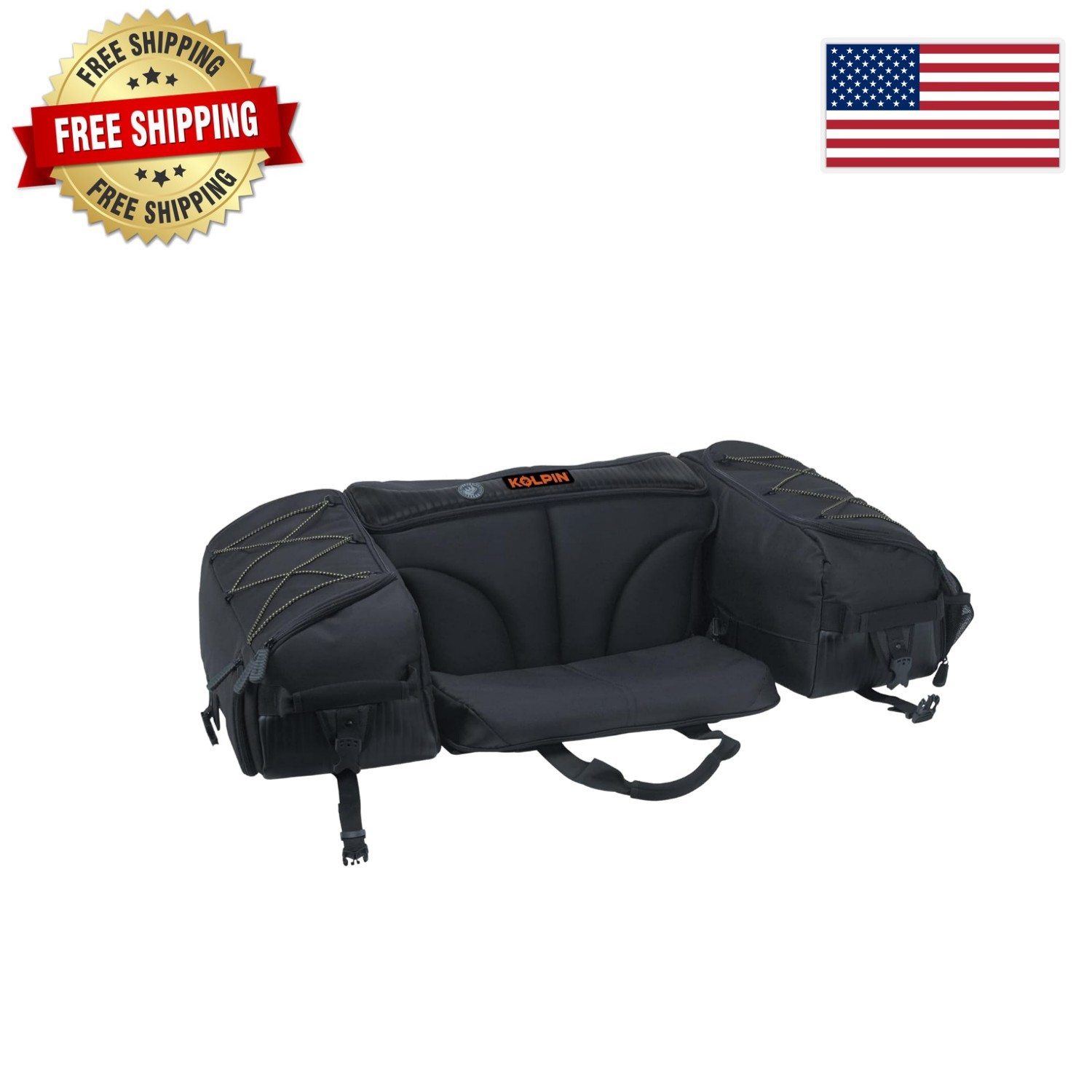 Matrix ATV Seat Bag – Multi-Compartment Black Bag with Cooler Feature