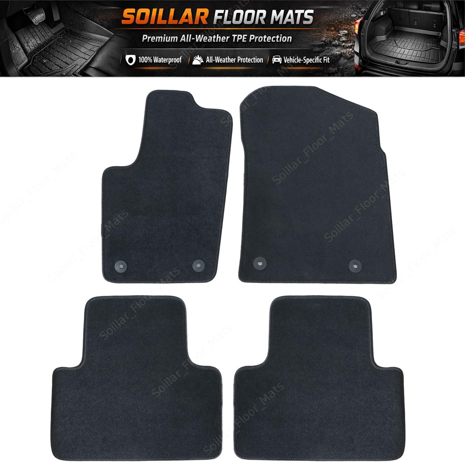 For 2011-2020 Jeep Grand Cherokee Limited Summit Floor Mats Carpet Black Velour