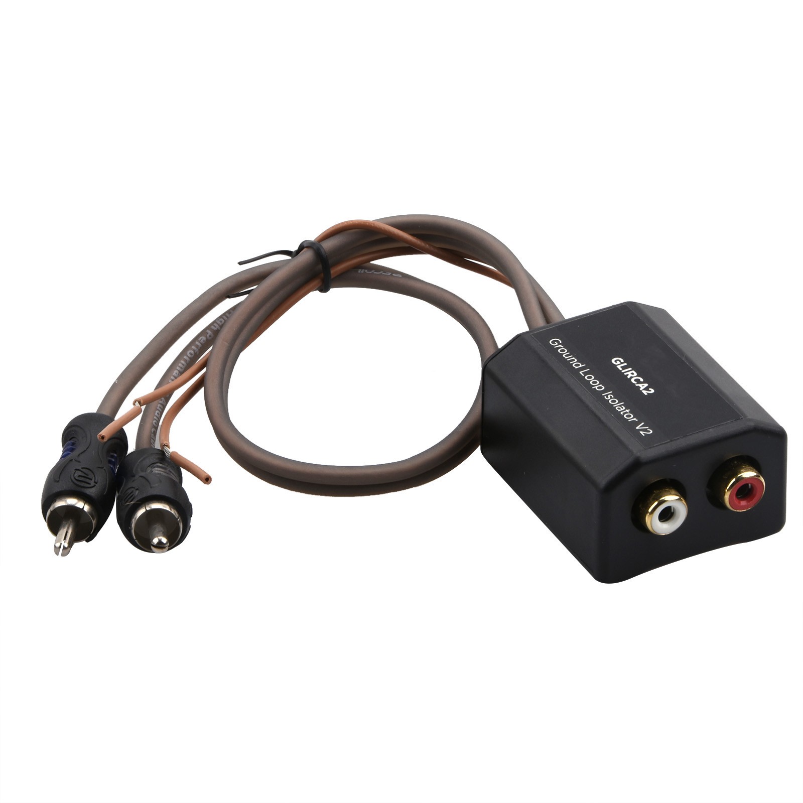 Durable 2-Channel RCA Stereo Ground Loop Isolator for Eliminating Audio Noise