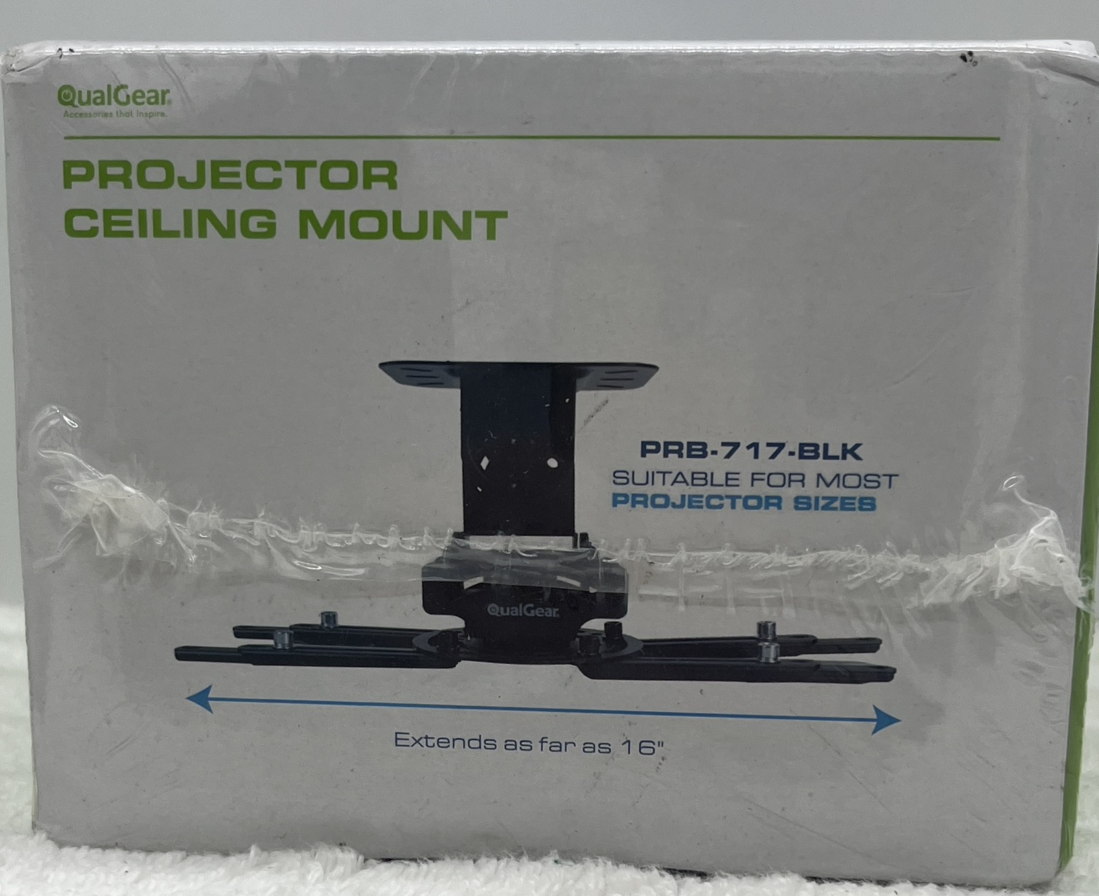 QualGear PRB-717-WHT Universal Ceiling Mount Projector Accessory *NEW*