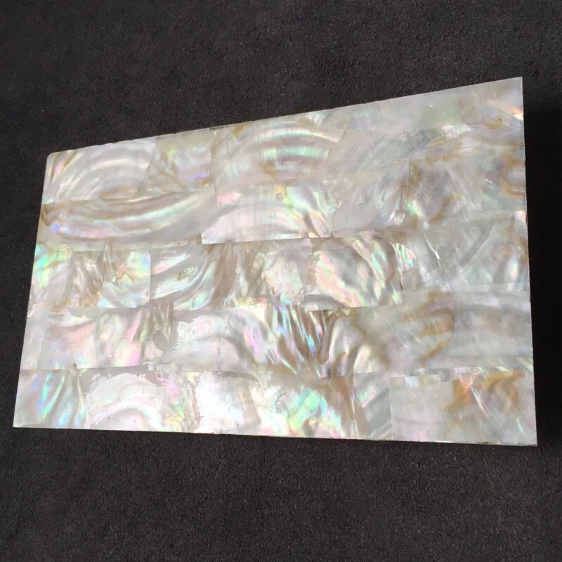 Natural Freshwater Shell Laminate Sheet 240x140mmx1mm for Craft Decor Wood Inlay