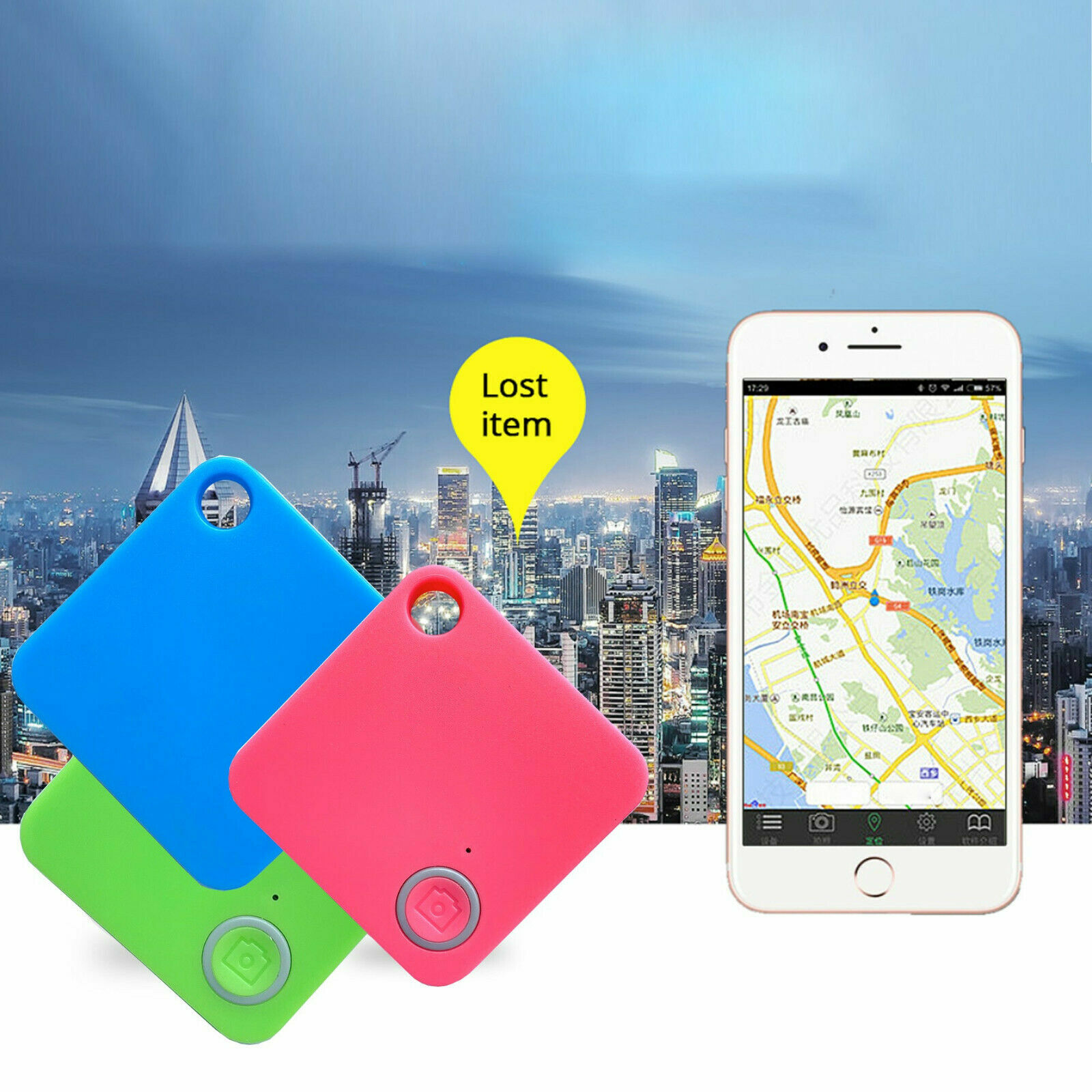 Phone Dog Flat Mini Gps Waterproof Device Tracker App For Kids Car Key Locator