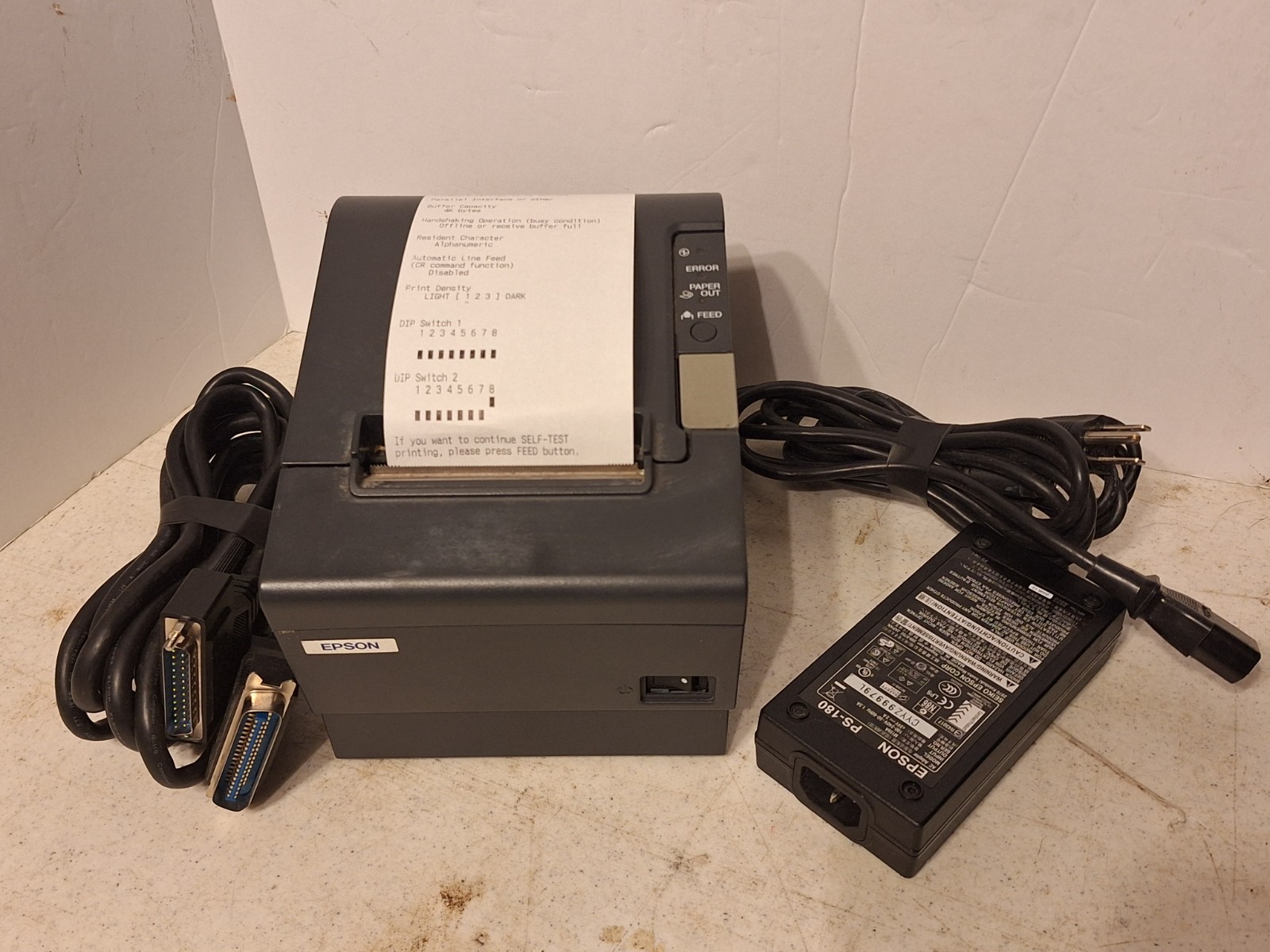 Epson TM-T88IV POS Thermal Receipt Ticket Printer LPT Tested w/Power Supply