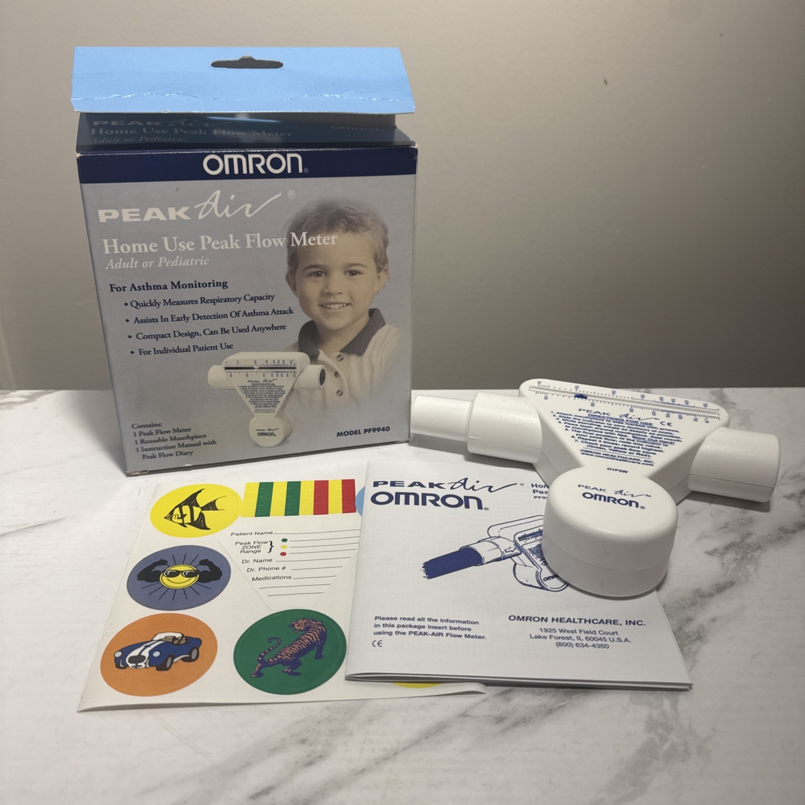 OMRON Peak Air Home Use Flow Meter Asthma Monitor Adult Or Pediatric