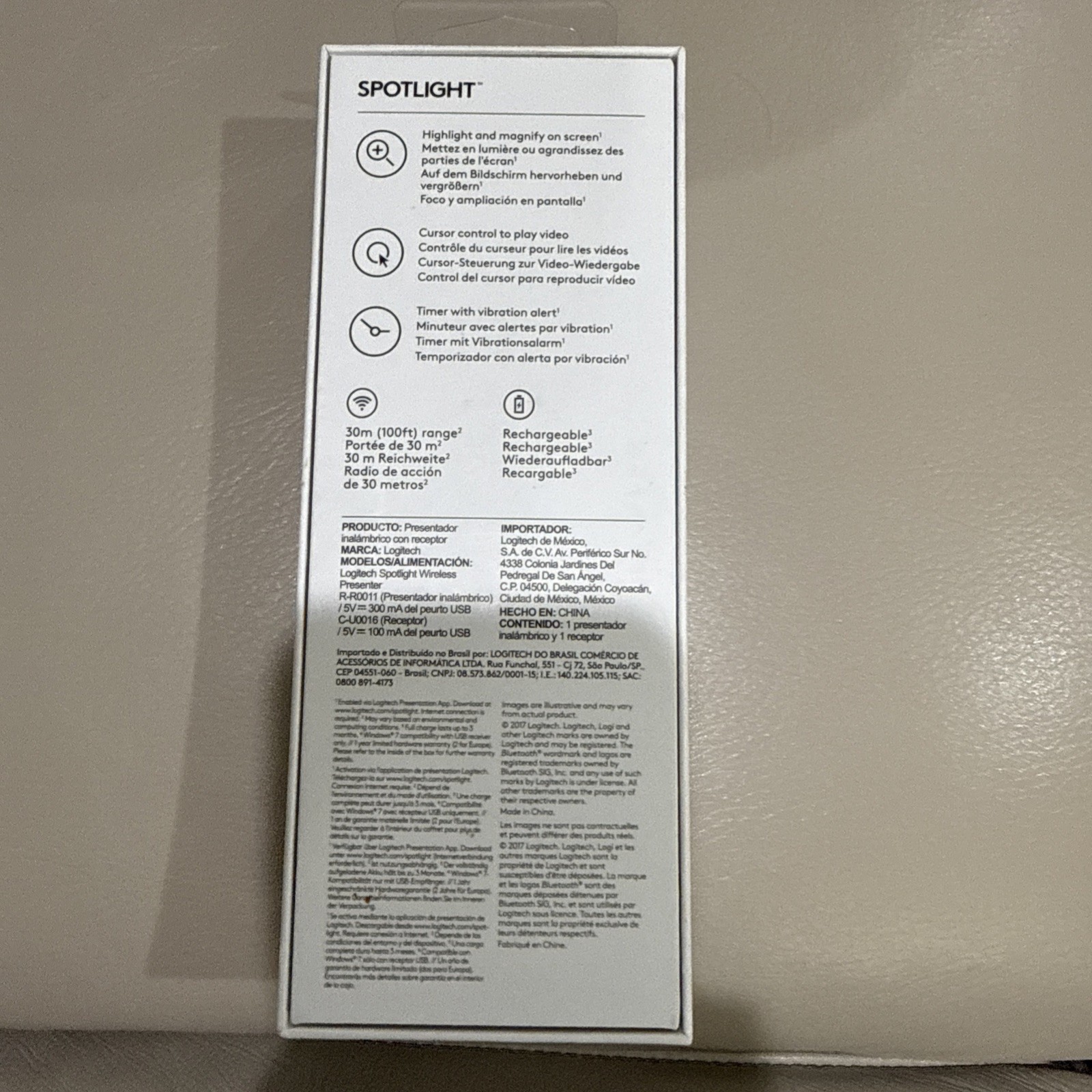 Logitech Spotlight Presentation Remote Silver