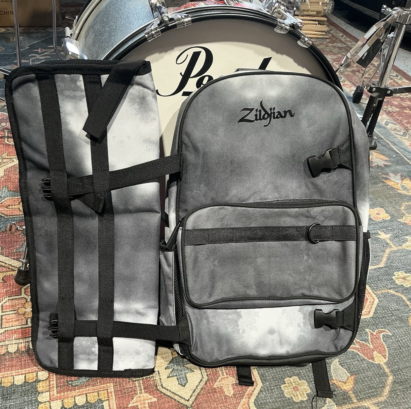 Zildjian Student Backpack and Stick Bag - Black Rain Cloud