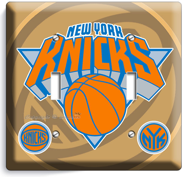 NEW YORK KNICKS NYK NY BASKETBALL DOUBLE LIGHT SWITCH WALL PLATE GAME ROOM DECOR