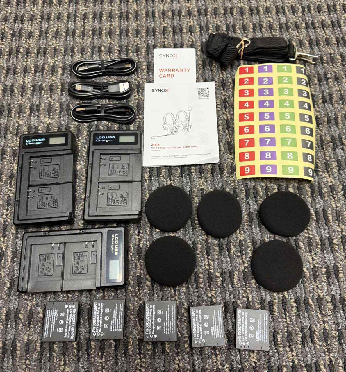 SYNCO XTALK X5 Wireless Intercom Headset System 2.4GHz Full Duplex 350M/1148FT