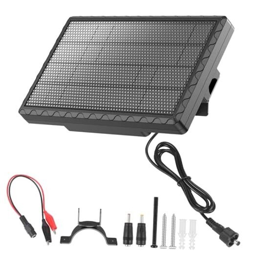 Solar Panel for Deer Feeder 1.98W Solar Panel Outdoor IP65 Waterproof, 6V