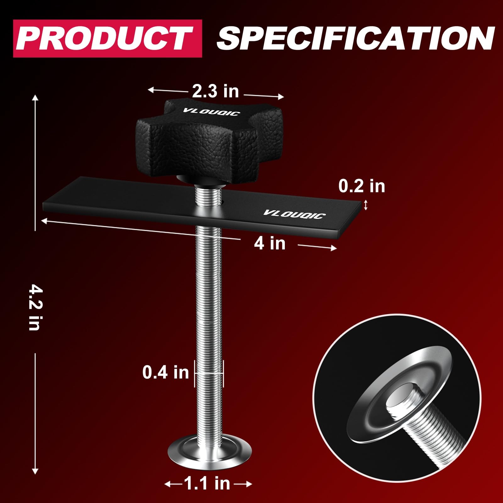 Black Heavy Duty Brake Caliper Compression Tool Pad Spreader