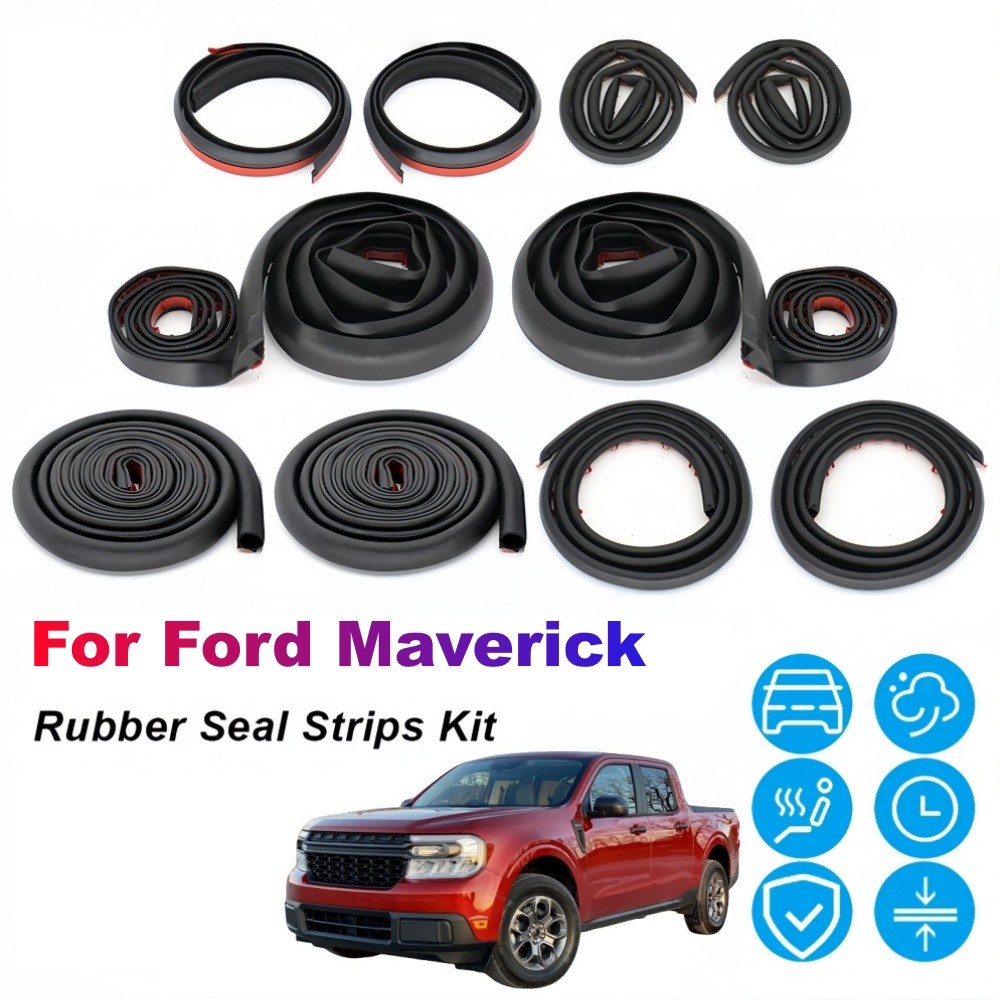 For Ford Maverick Door Rubber Seal Weather Draft Wind Noise Reduction Kit s