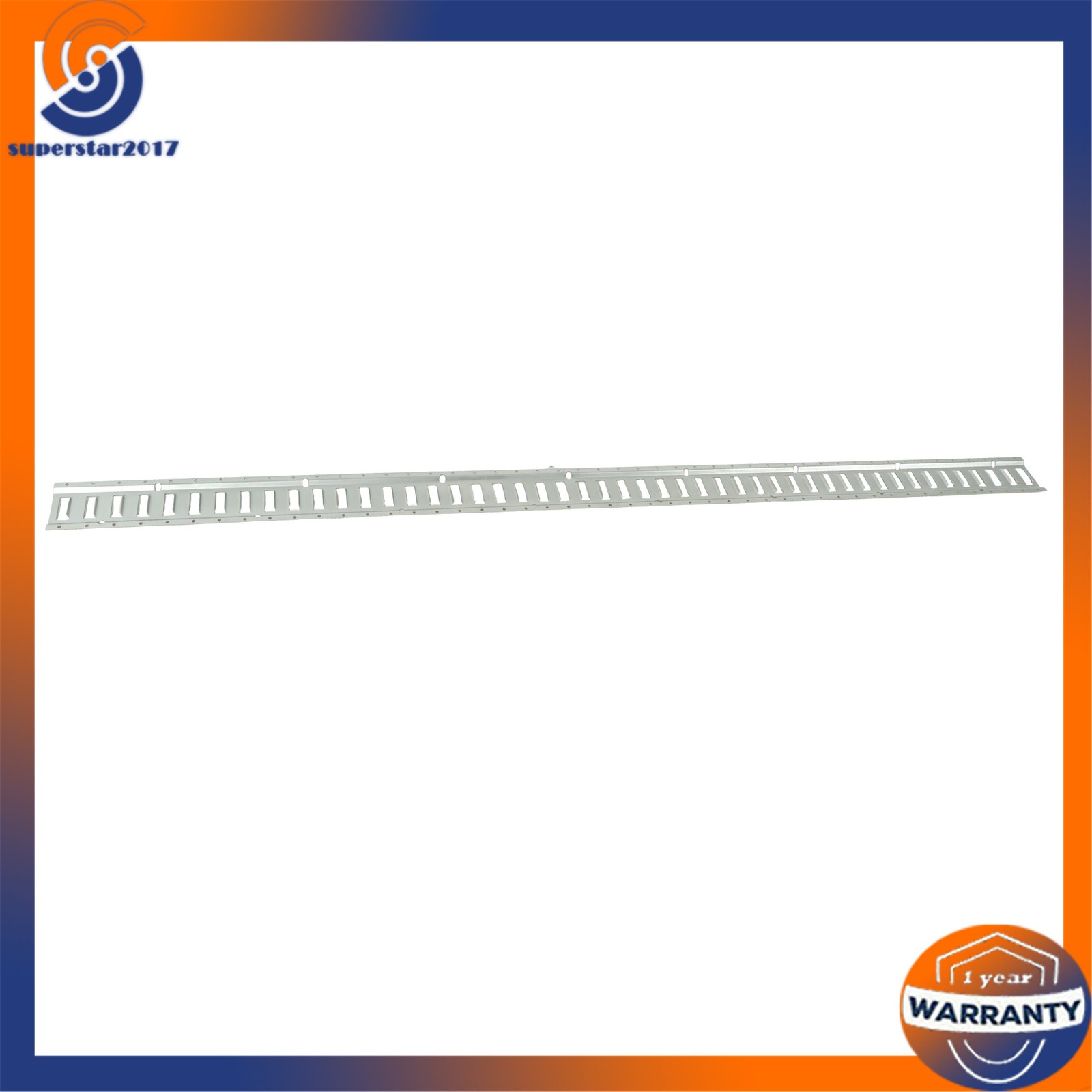 6 Pack 8 Foot Silver E Track Rails, Zinc Plated For Long Cargo Trailer Tie Down
