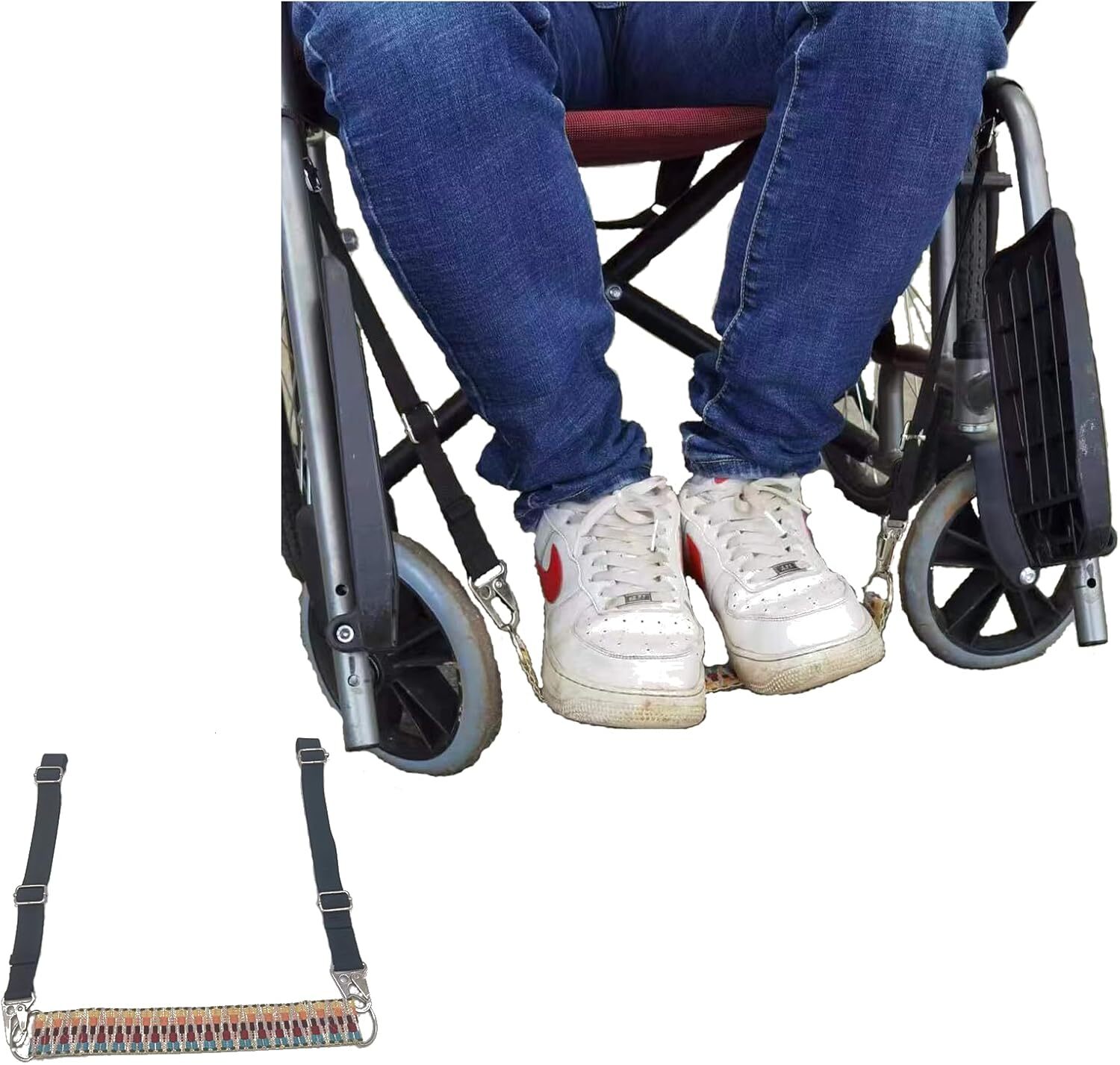 Wheelchair Foot Sling for Footrest Replacement Easy to Adjust Strap, color