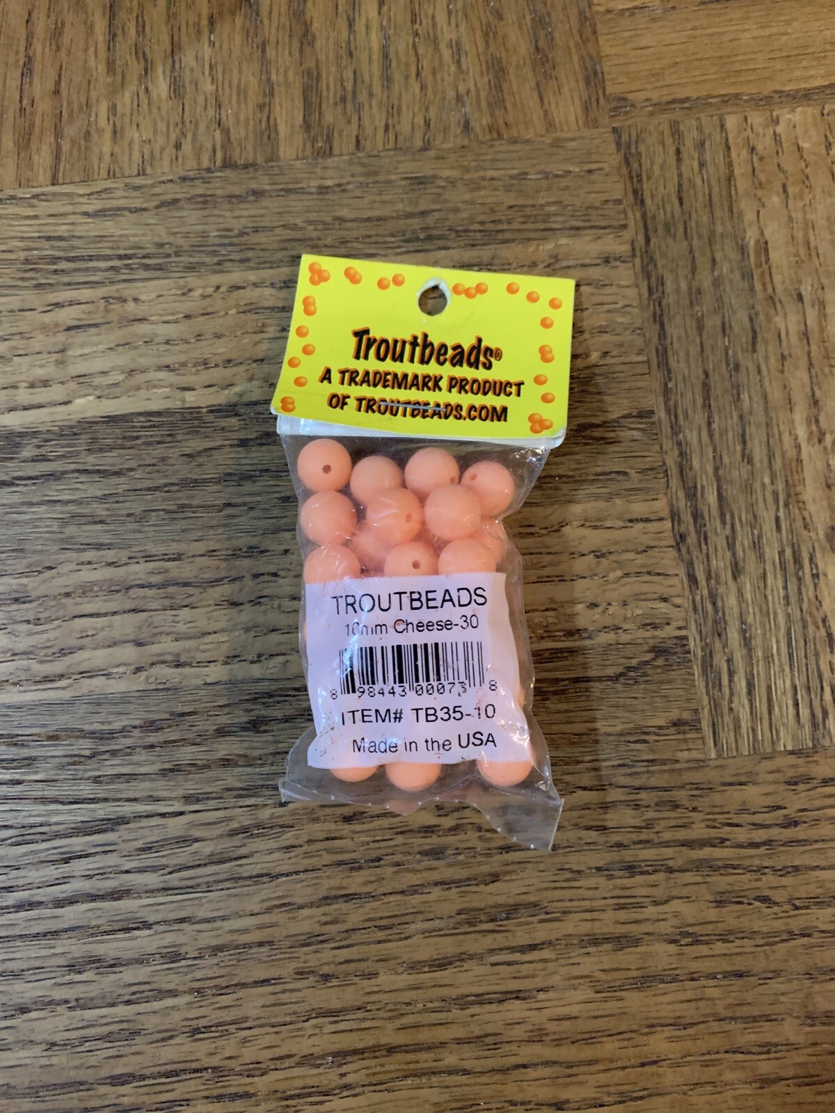 Trout Beads 10mm Cheese