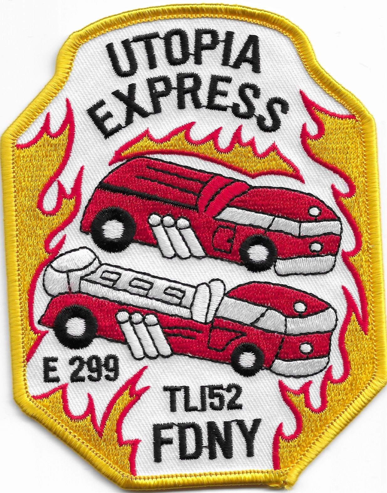 New York City - FDNY Engine-299 / TL-152 "UTOPIA", NY (3.5" x 4.5") fire patch