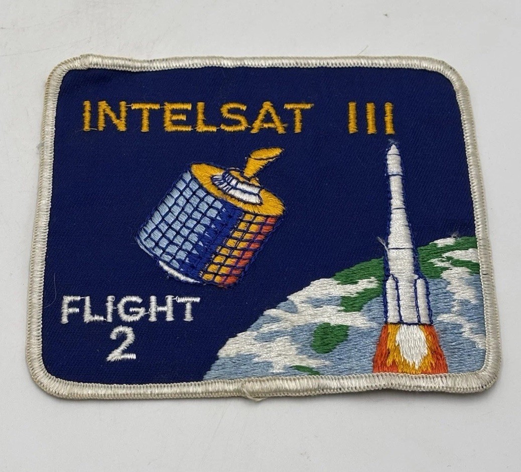 Vintage Intelsat III Flight 2 Patch Satellite Space Memorabilia Rare Hard 2 Find