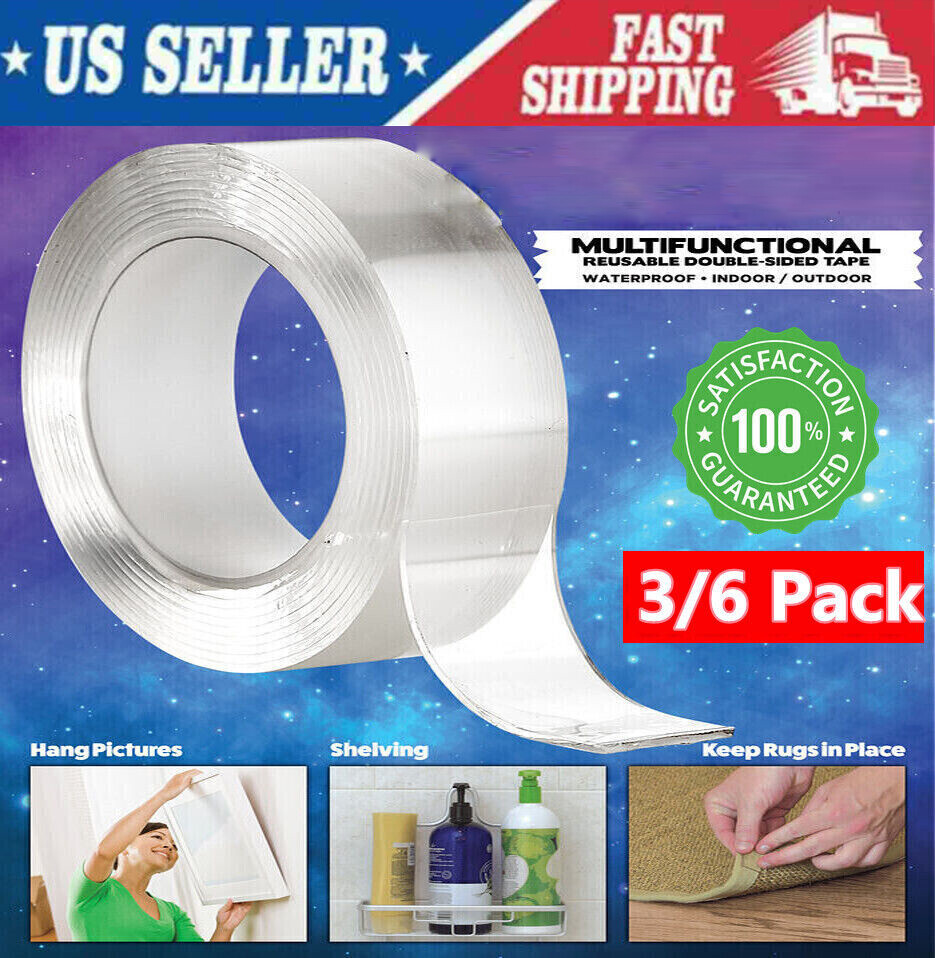 Alien Tape Nano Tape Stick Nano Tape Locks Anything Without Screw Reusable Tape
