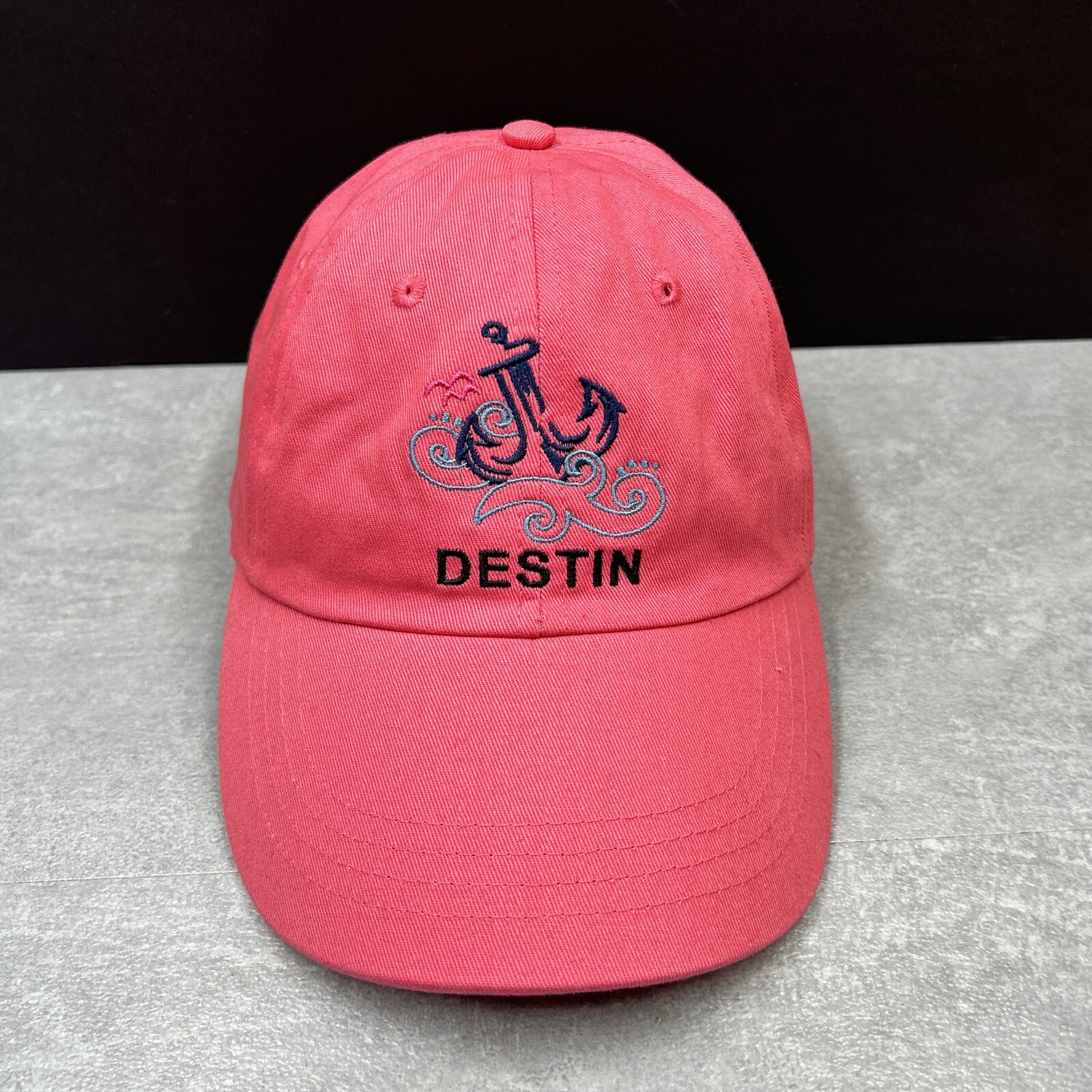 Destin Womens Hat Ball Cap ONE SIZE Pink Unstructured Florida