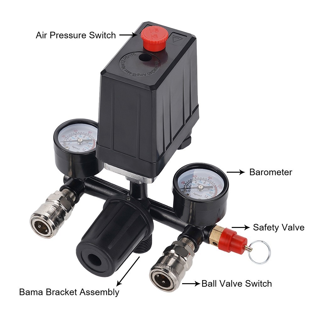 Air Compressor Pressure Switch 90–120PSI Controller for Fast Pressure Reduction