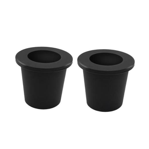 2 Pieces Patio Table Umbrella Hole Ring Silicone Patio Cone Wedge Plug Black