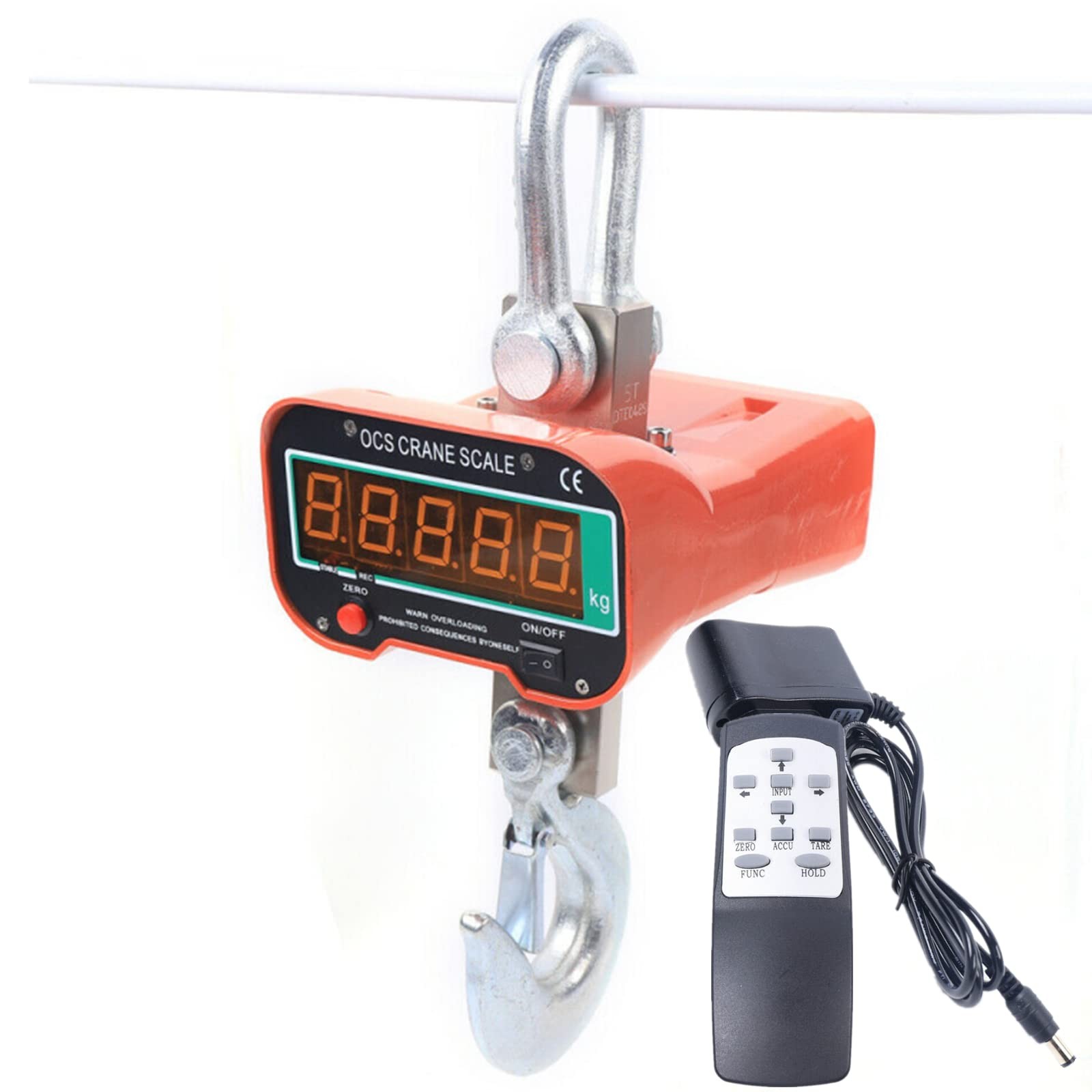 Digital Crane Hanging Scale 3000KG/6600LBS Heavy Duty Industrial w/LED Display