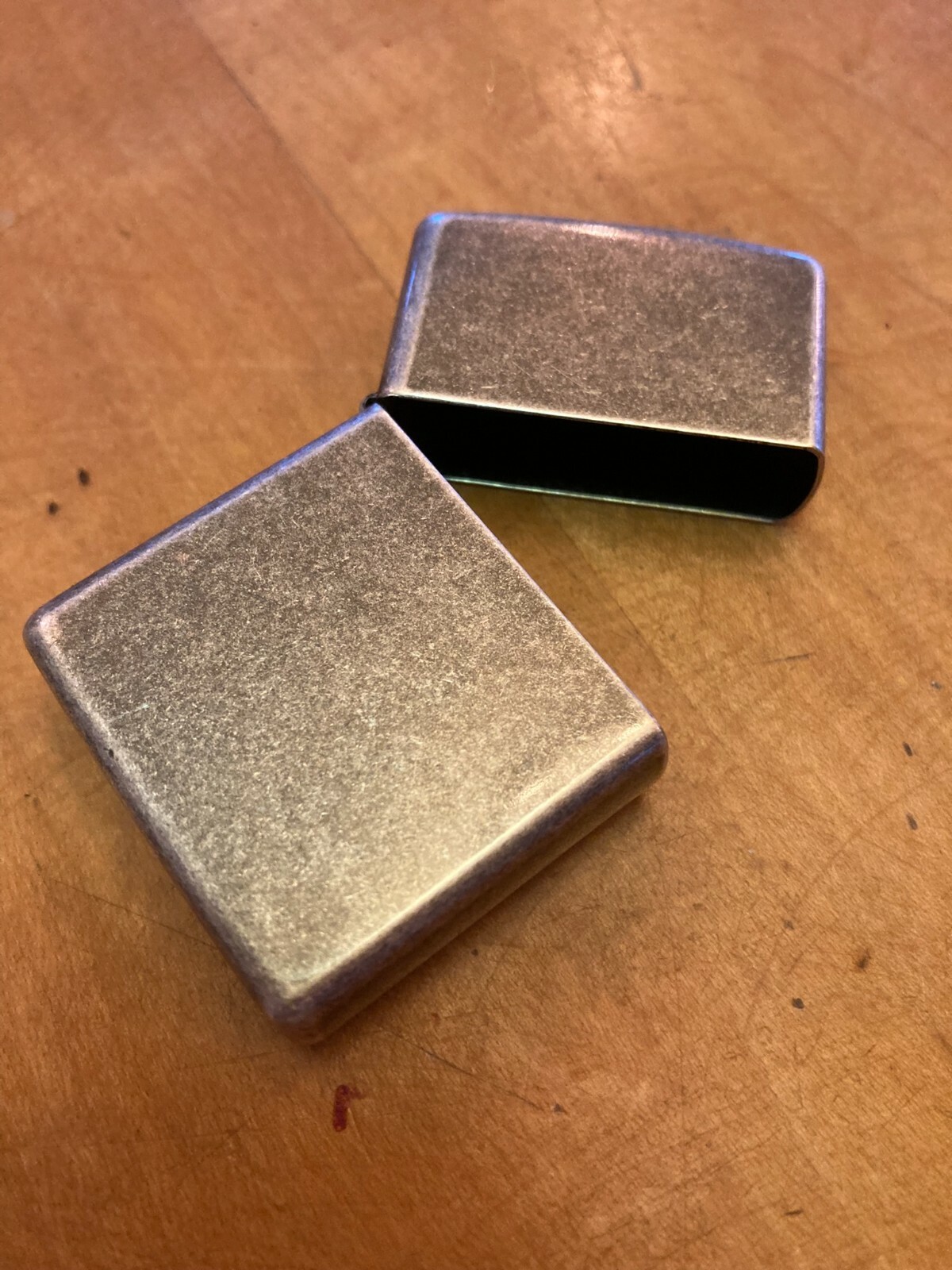 Genuine Zippo Antique Silver Plate Lighter CASE ONLY No Insert/Box