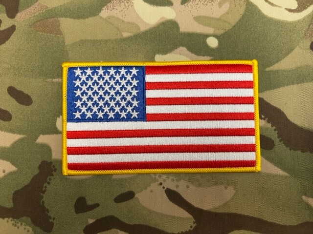 Large 3"x5" AMERICAN FLAG USA ARMY SOCOM CAG Navy SEAL NSW PATCH Iron-on/Sew-on