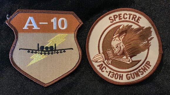 USAF A-10 Warthog & AC-130H Spectre Desert Patches Afghanistan Iraq US seller