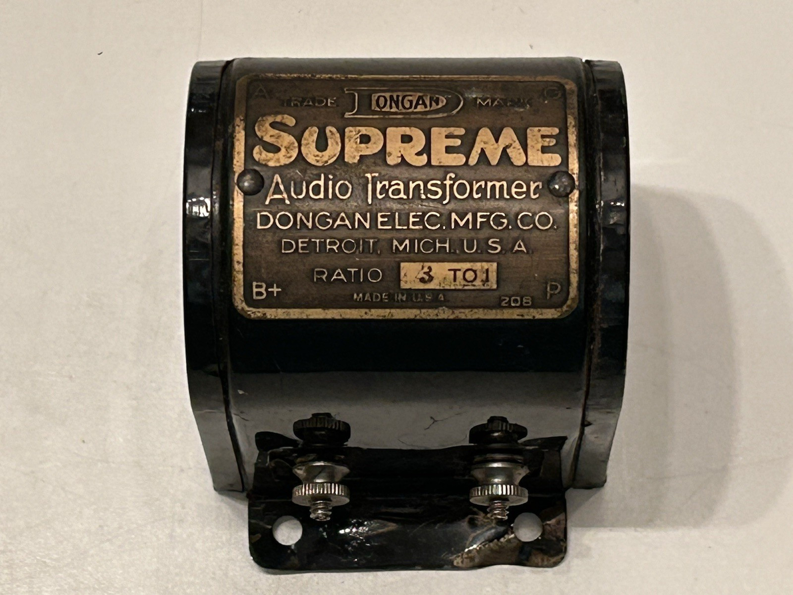 Vintage Dongan Supreme Audio Transformer 3-1 Ratio Made In USA - UNTESTED