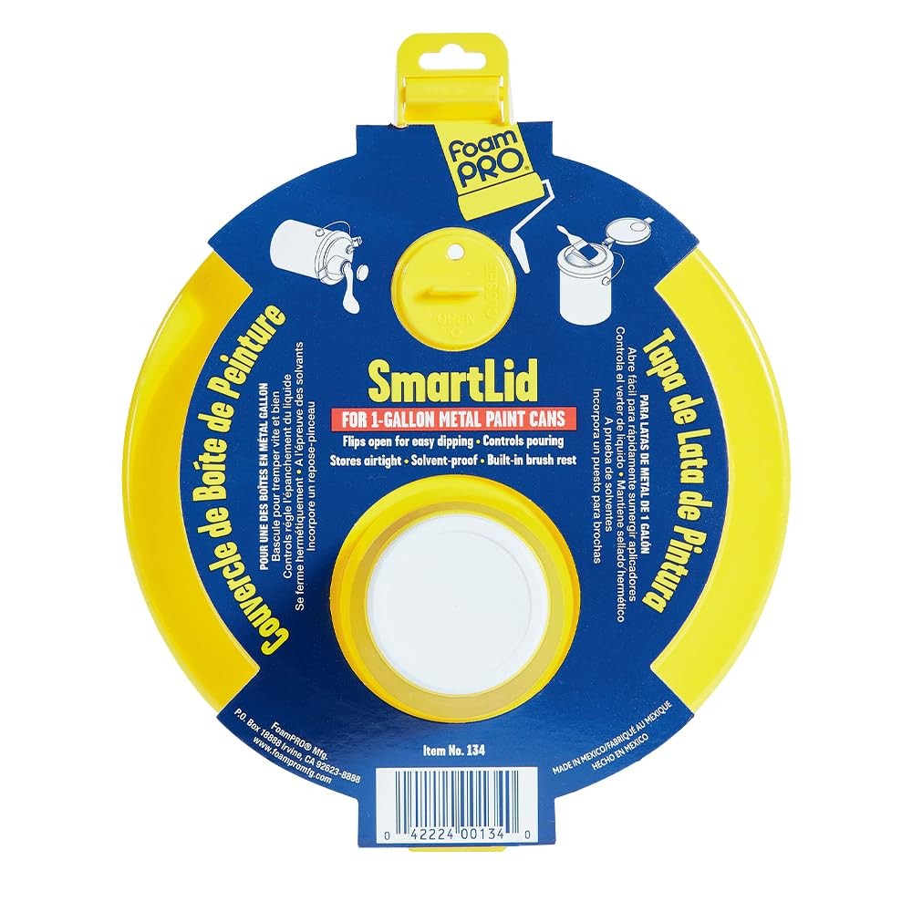 Foampro 134 1-Gallon Paint Lid & Pouring Spout, No Size One Size, Clear
