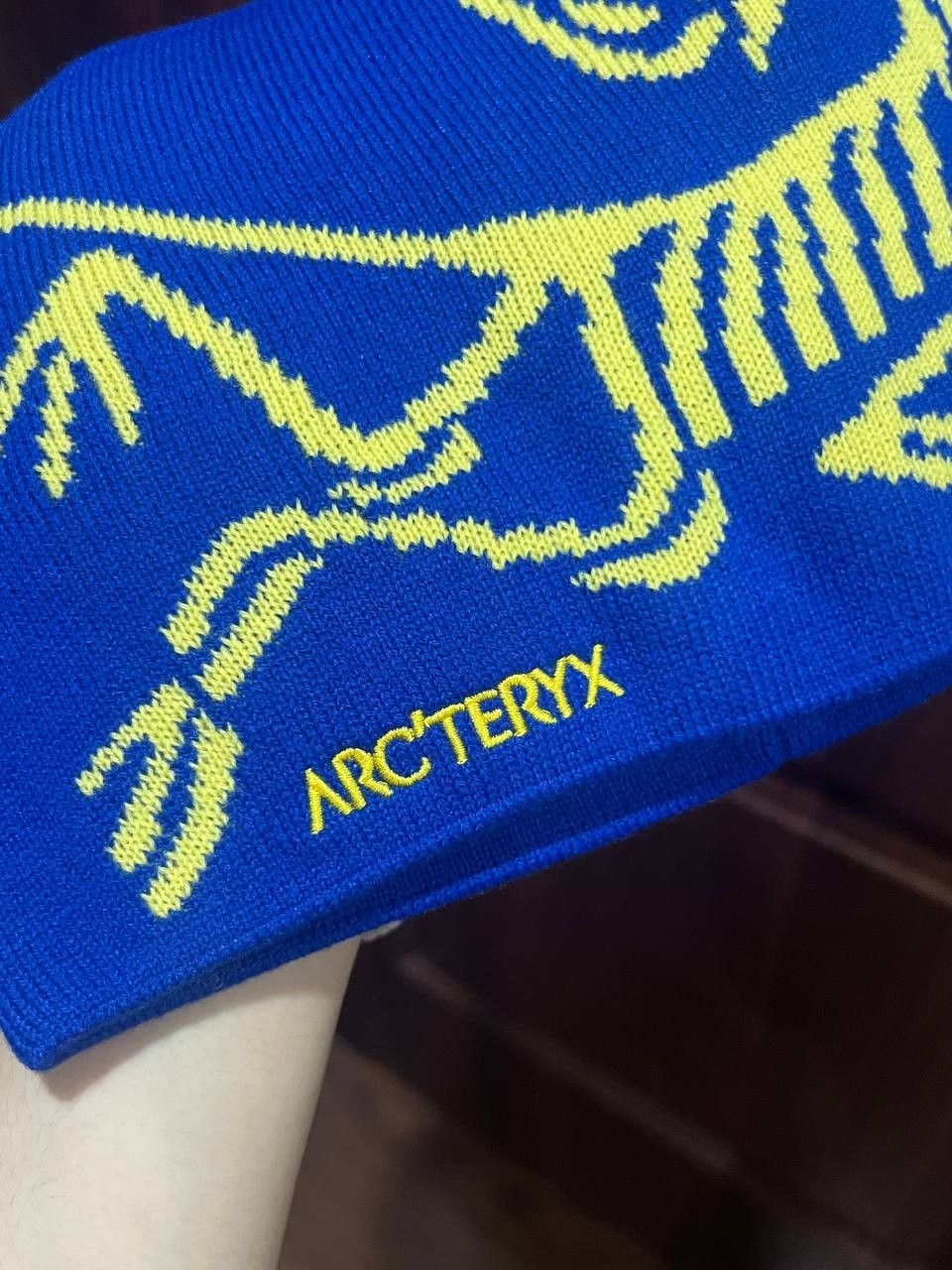 Arc'teryx Bird Head Toque Beanie – Blue Yellow Merino Wool Winter Ski Hat NWT