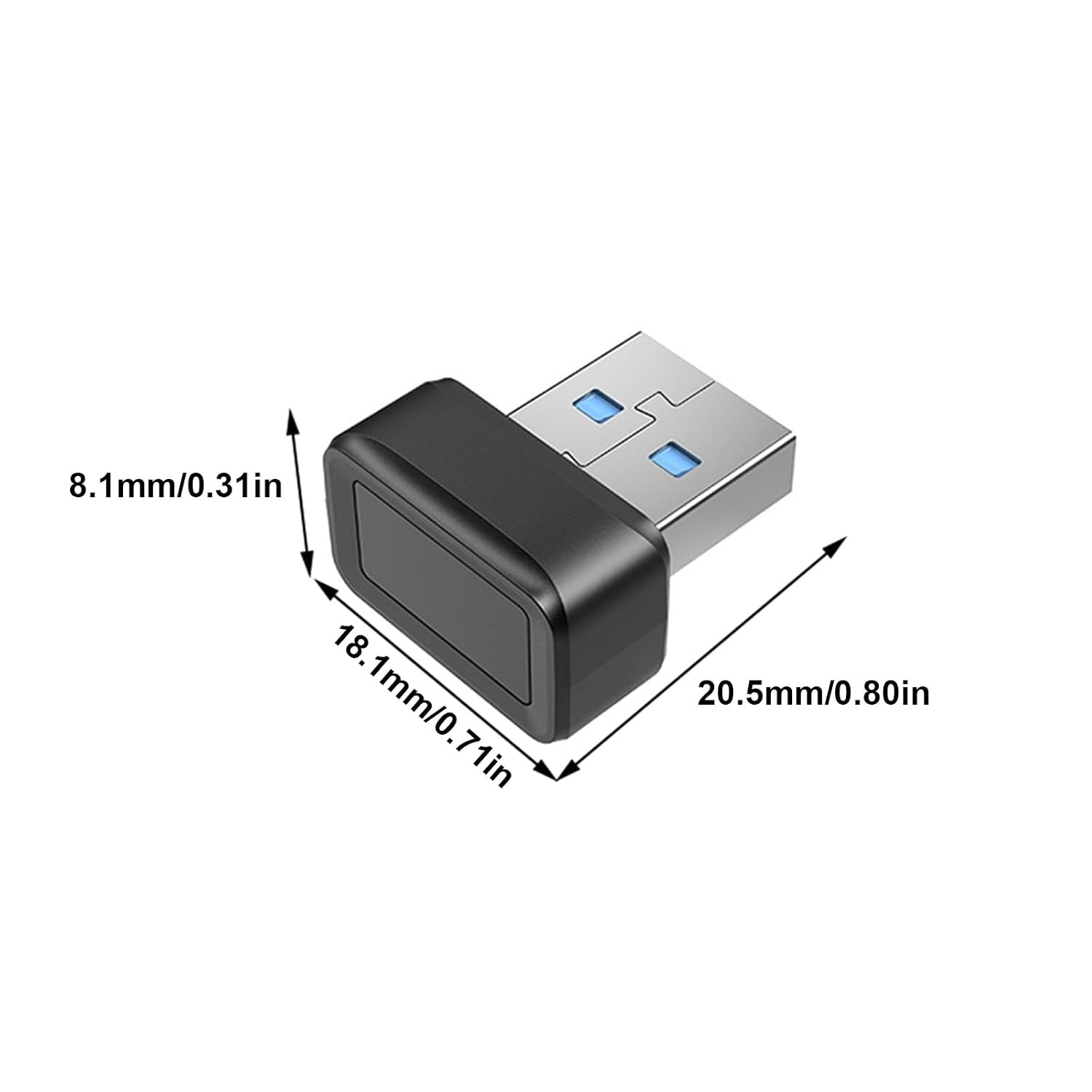 USB Fingerprint Reader for Windows 10/11 Computer with Fingerprint Recognition