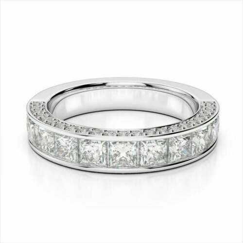 Princess Cut 2.10 Ct White Diamond Lab-Created Wedding Ring 925 Sterling Silver