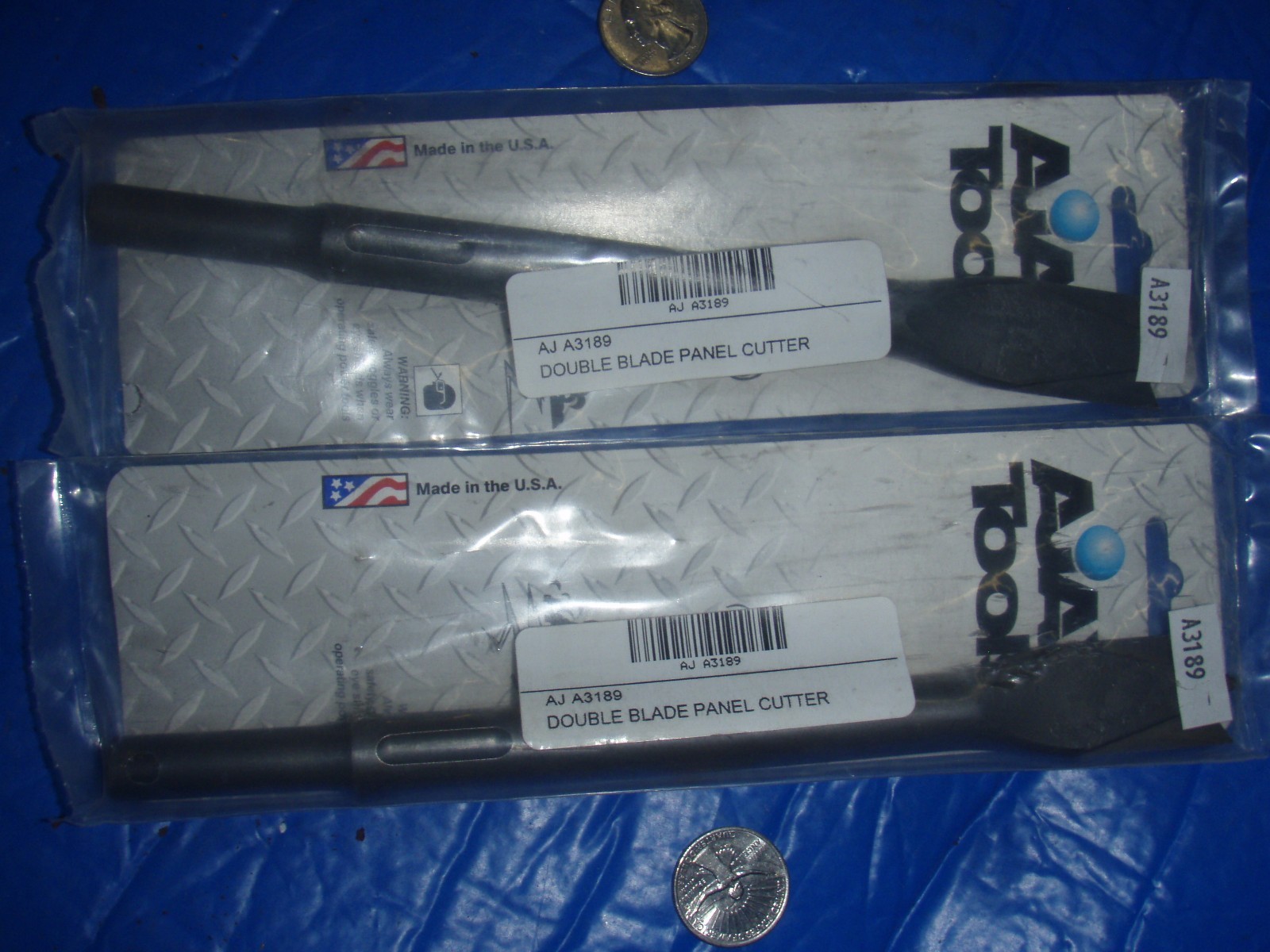 Ajax Tools AJ A3189 Chisel Air Panel Cutter Double Blade Made In The USA