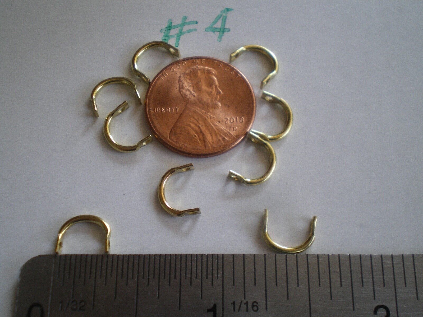 100 PCS. BRASS EASY SPIN CLEVISES SIZE #4, MAKE IN LINE SPINNERS