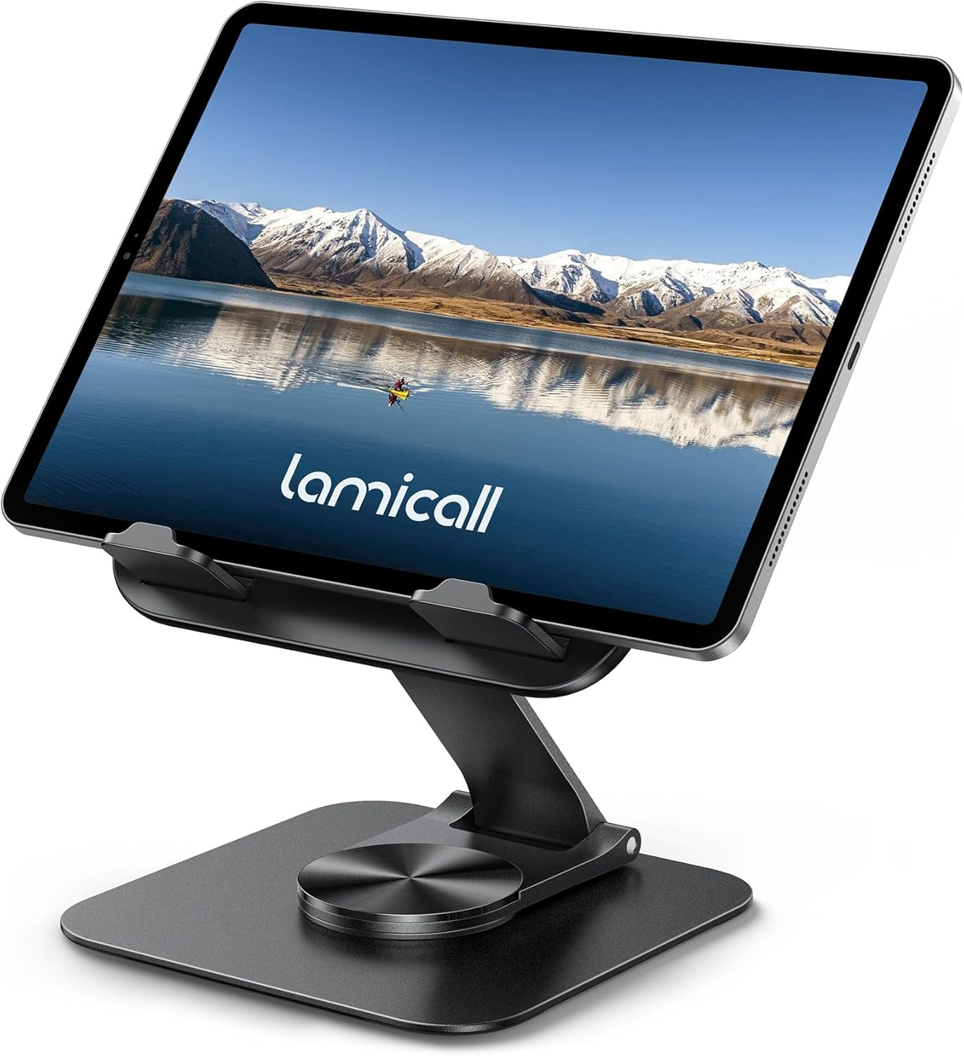 Adjustable Ipad Stand for Desk - [Ultra-Slim Foldable][360°Rotation