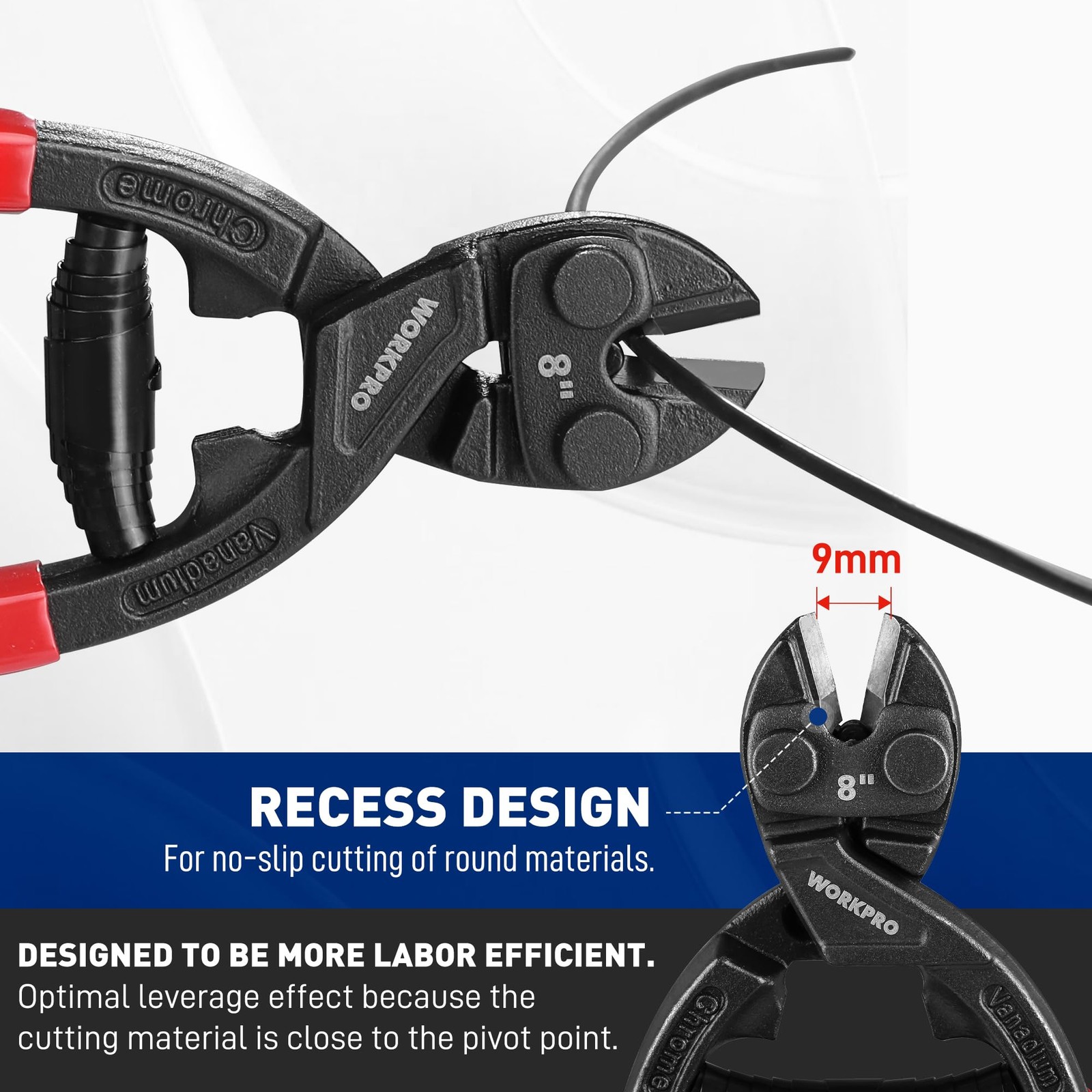 8inch Mini Bolt Cutter with Recess and Spring