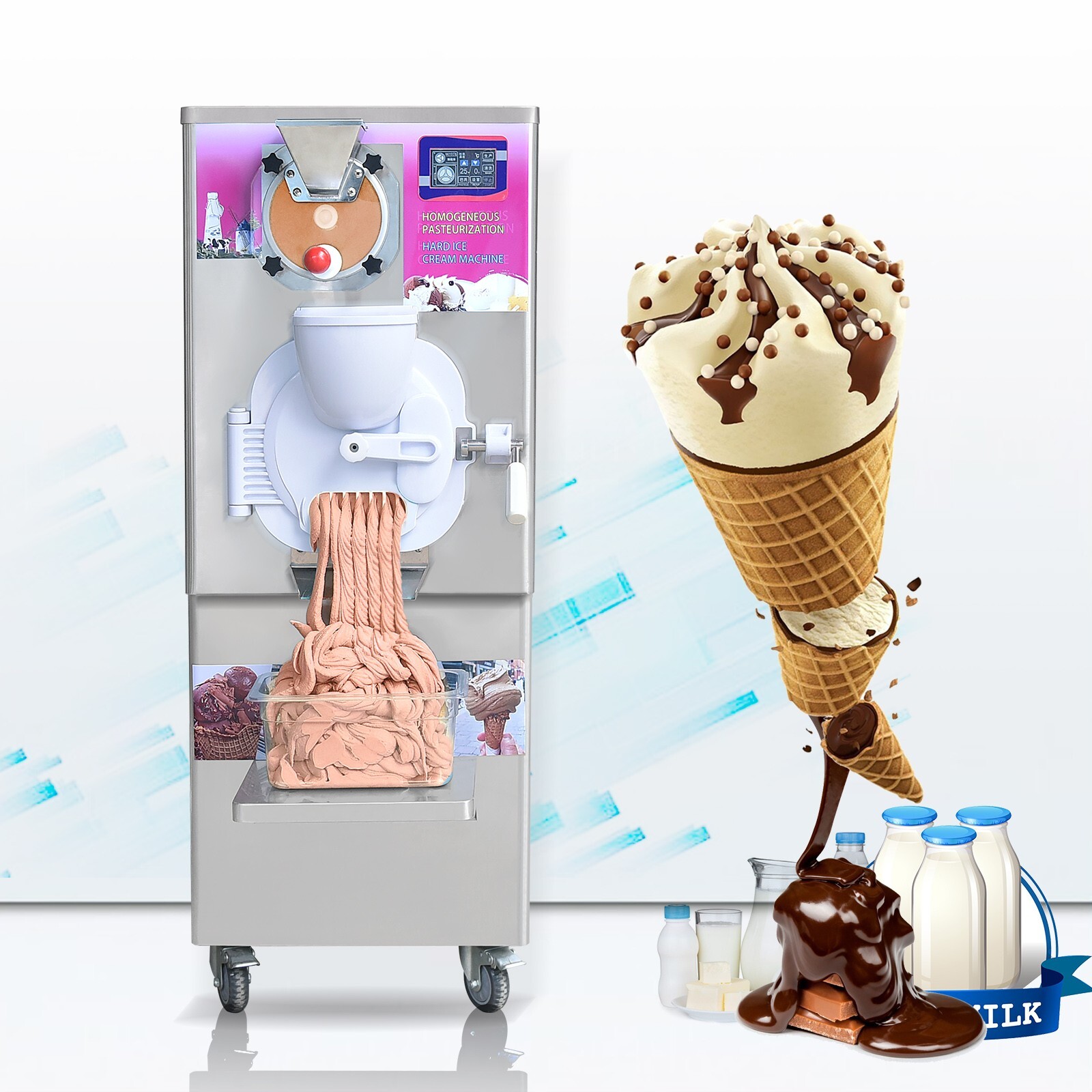 Kolice Commercial Gelato Hard Ice Cream Machine with Sterilization Function