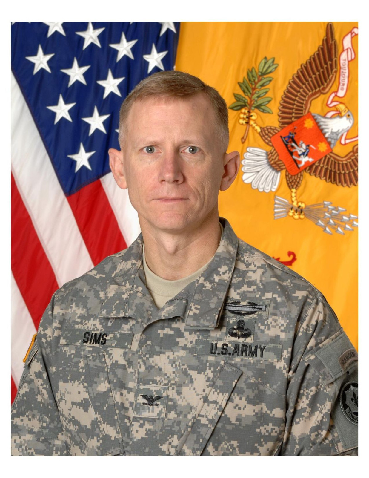 United States Army General Douglas A. Sims II 8x10 Photo #2 On 8.5" x 11"
