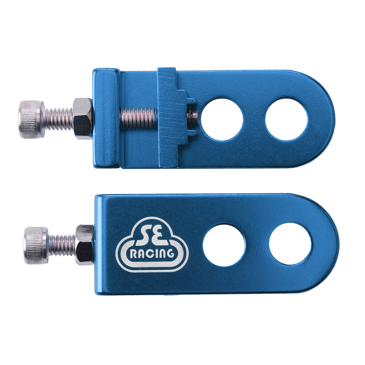 SE Racing BMX Bicycle Chain Tensioners for 3/8" axles - BLUE
