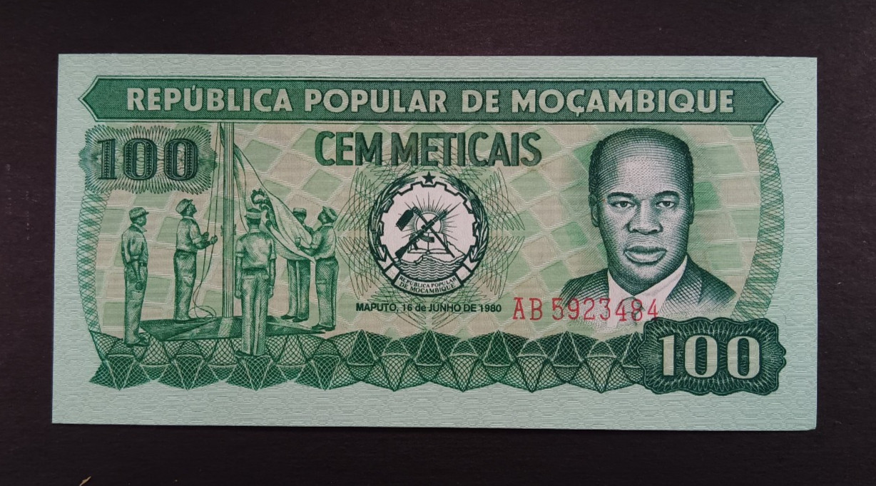 MOZAMBIQUE1980 100 METICAIS UNC Crisp