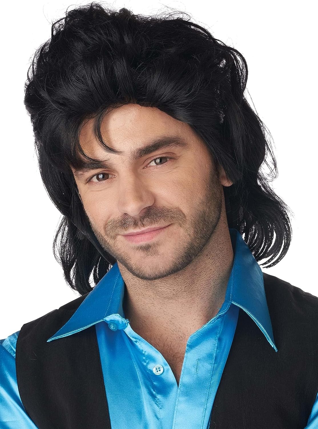 Full House Mullet Wig Rock Star Fancy Dress Up Halloween Adult Costume Accessory