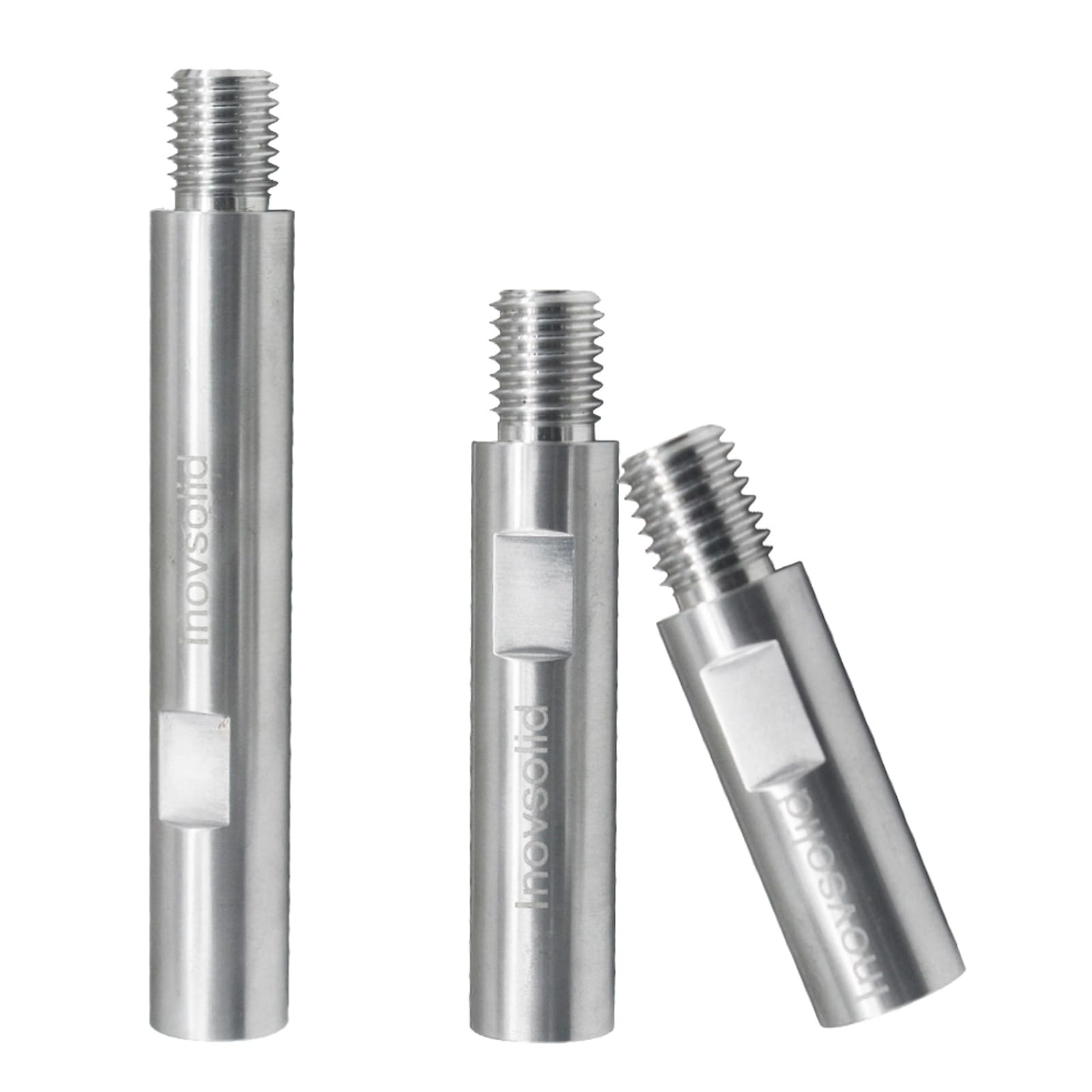 Inovsolid 3 Pcs 5/8'' -11 Thread Angle Grinder Shaft Extension Silver