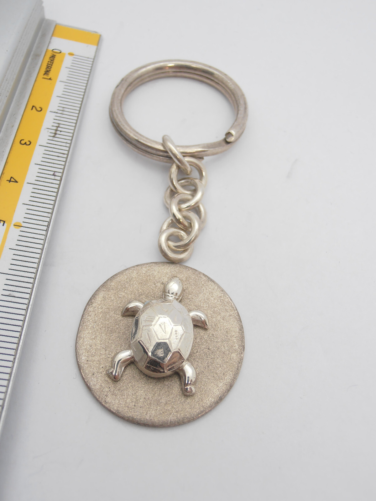 Turtle: 925 Silver Keychain - Reptile - Turtle -