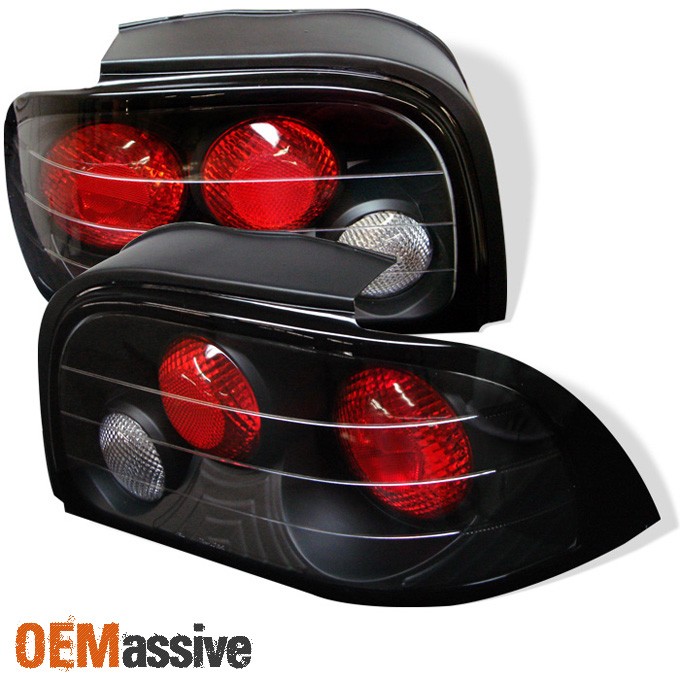 Fits 94-95 Mustang Sport Coupe JDM Black Tail Brake Lights Lamps Pair Left+Right