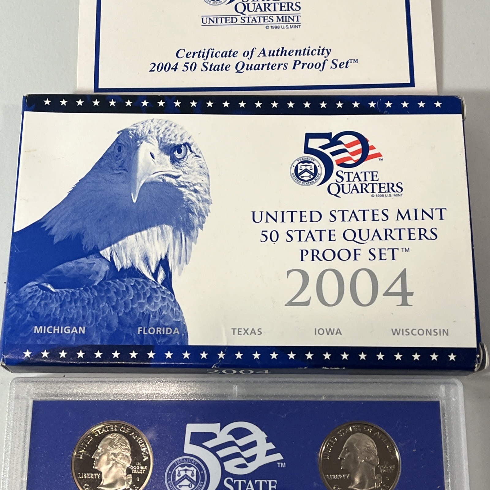 2004 quarter Proof Set in original BLUE box