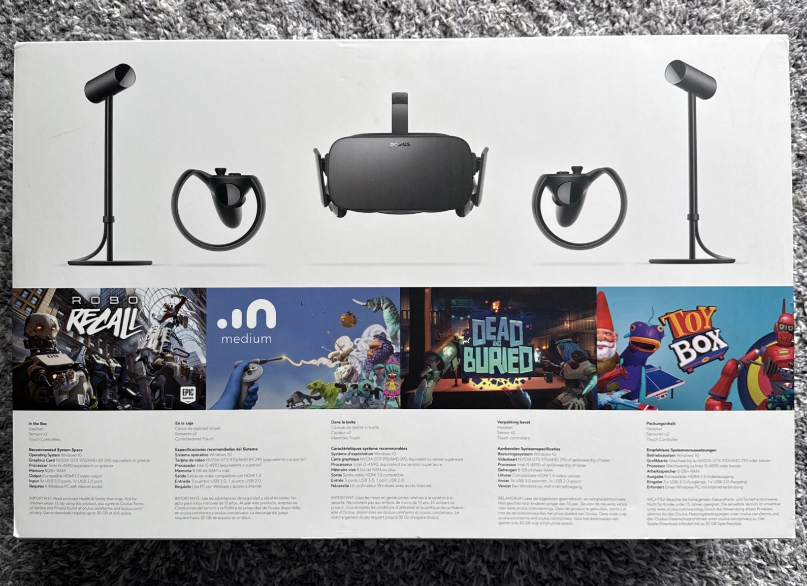 Meta Oculus Rift PC Virtual Reality System - Black (301-00095-01)